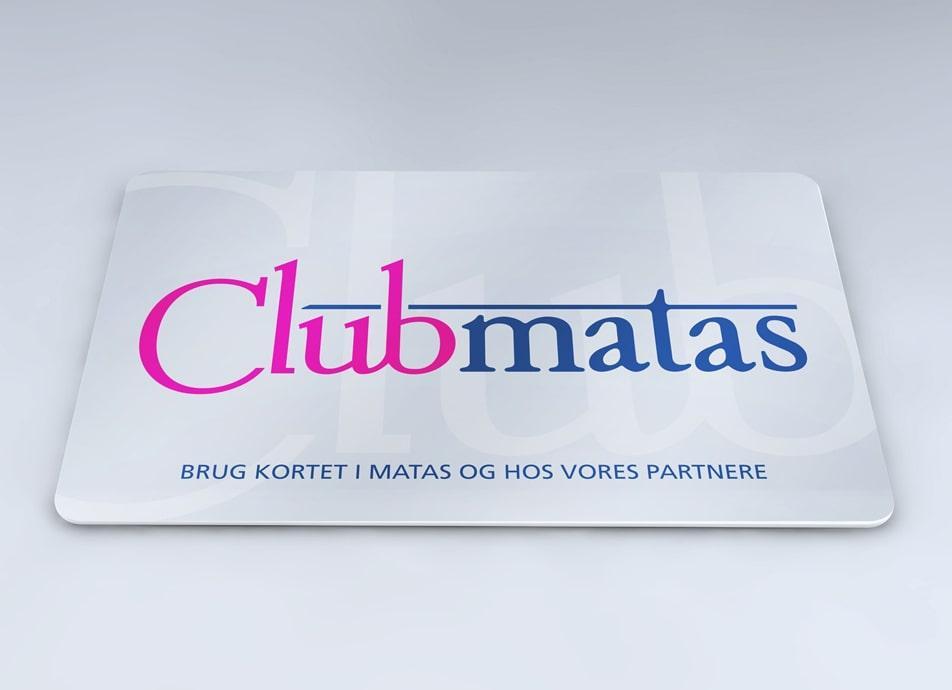 White Club Matas Loyalty Card wit pink and blue logo