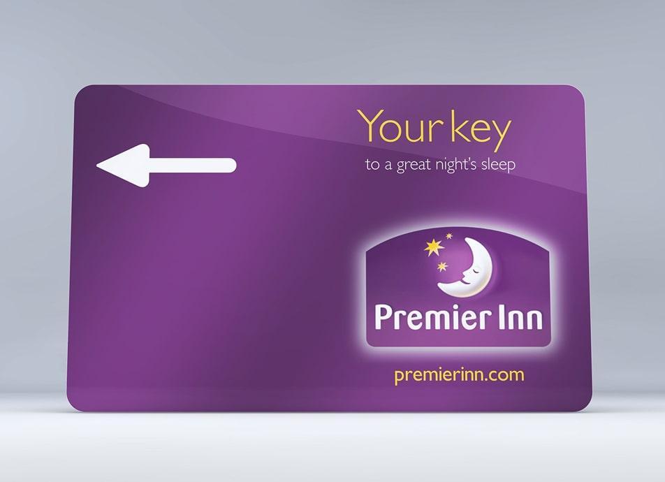 Purple Premier Inn Hotel Key Card with logo